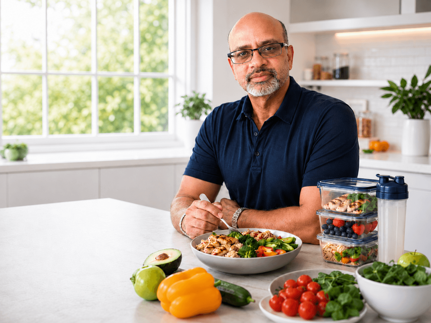 After weight loss: Kickin Kilos owner eating a healthy meal